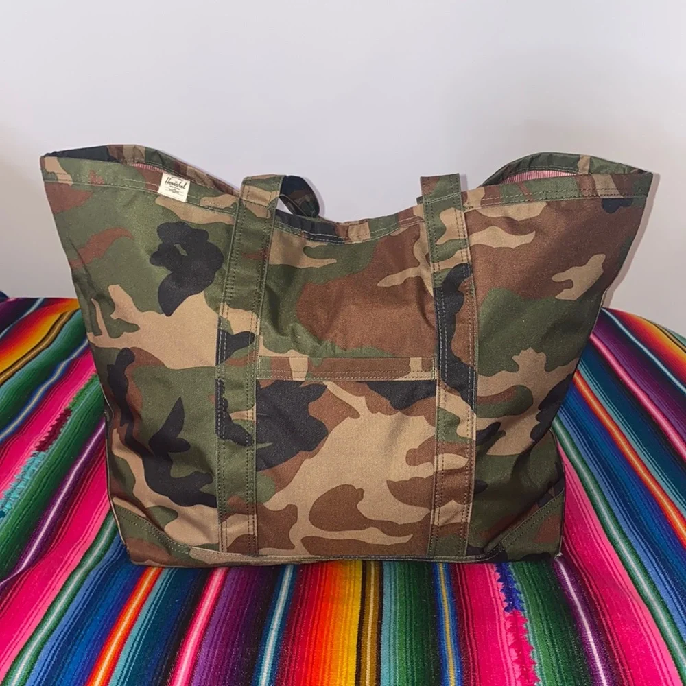 Herschel Supply Company Camouflage Camo Print Oversized Tote